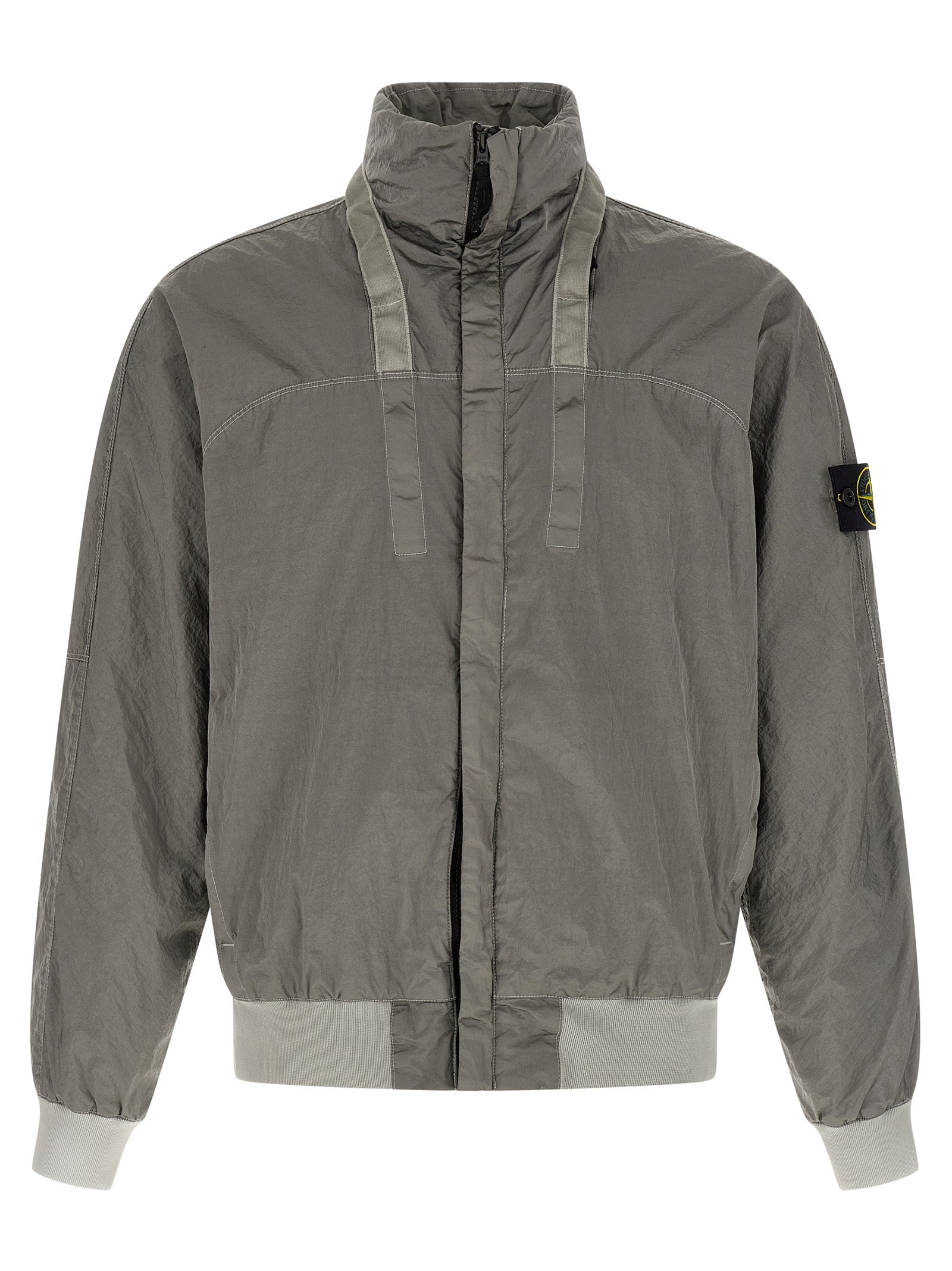 Gray Polyamide Bomber