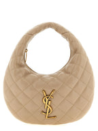 Beige Lamb Leather Handbag