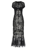 Black Cotton Midi Dress