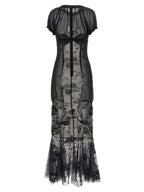 Black Cotton Midi Dress