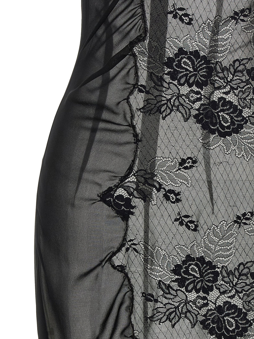 Black Cotton Midi Dress