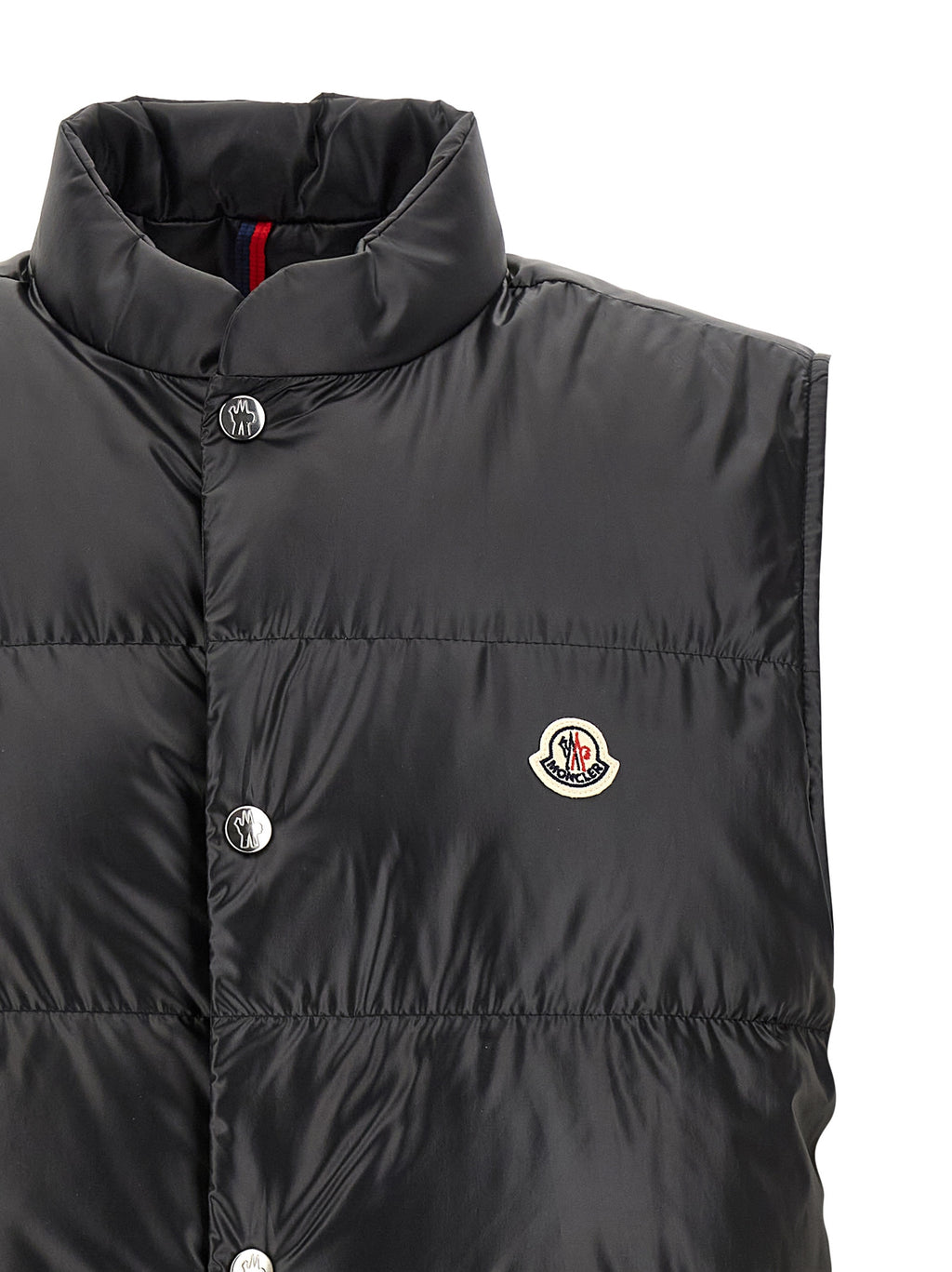 Black Polyester Sleeveless Jacket