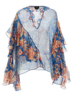 Blue Silk Blouse
