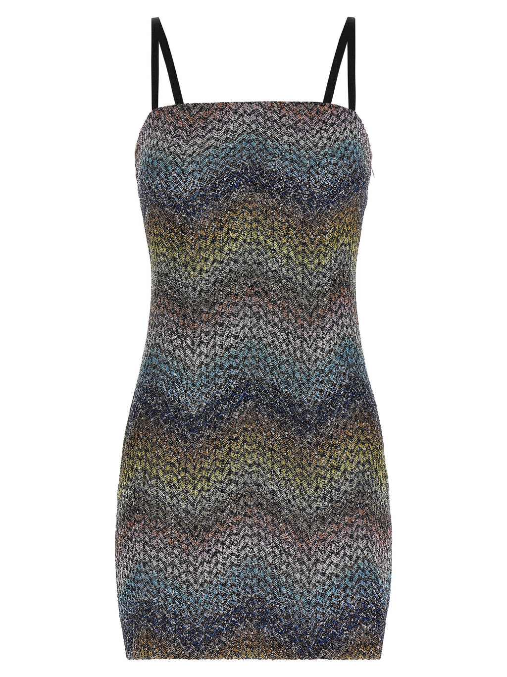 Multicolor Viscose Short Dress
