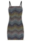 Multicolor Viscose Short Dress