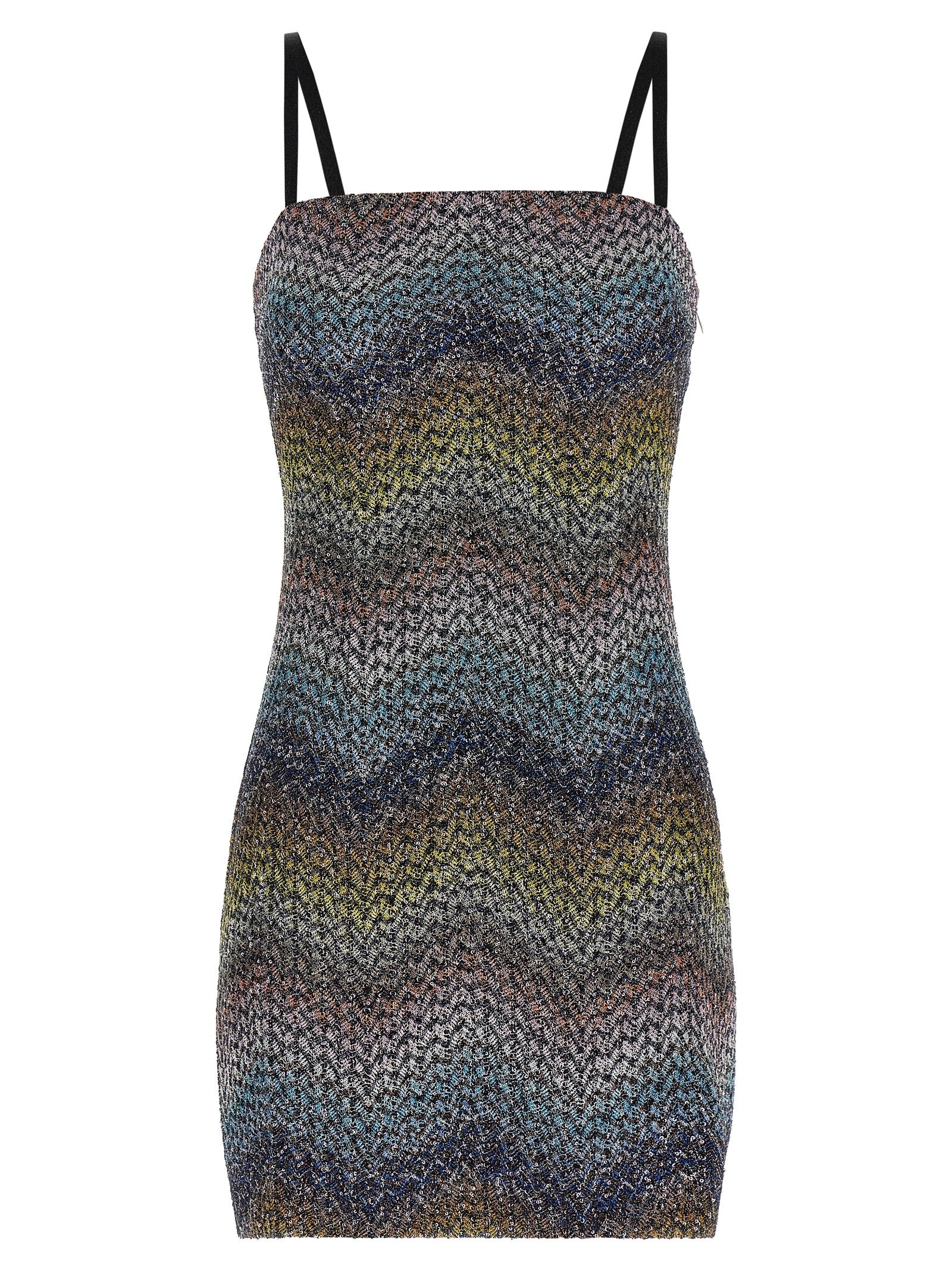 Multicolor Viscose Short Dress