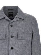 Blue Linen Blouse