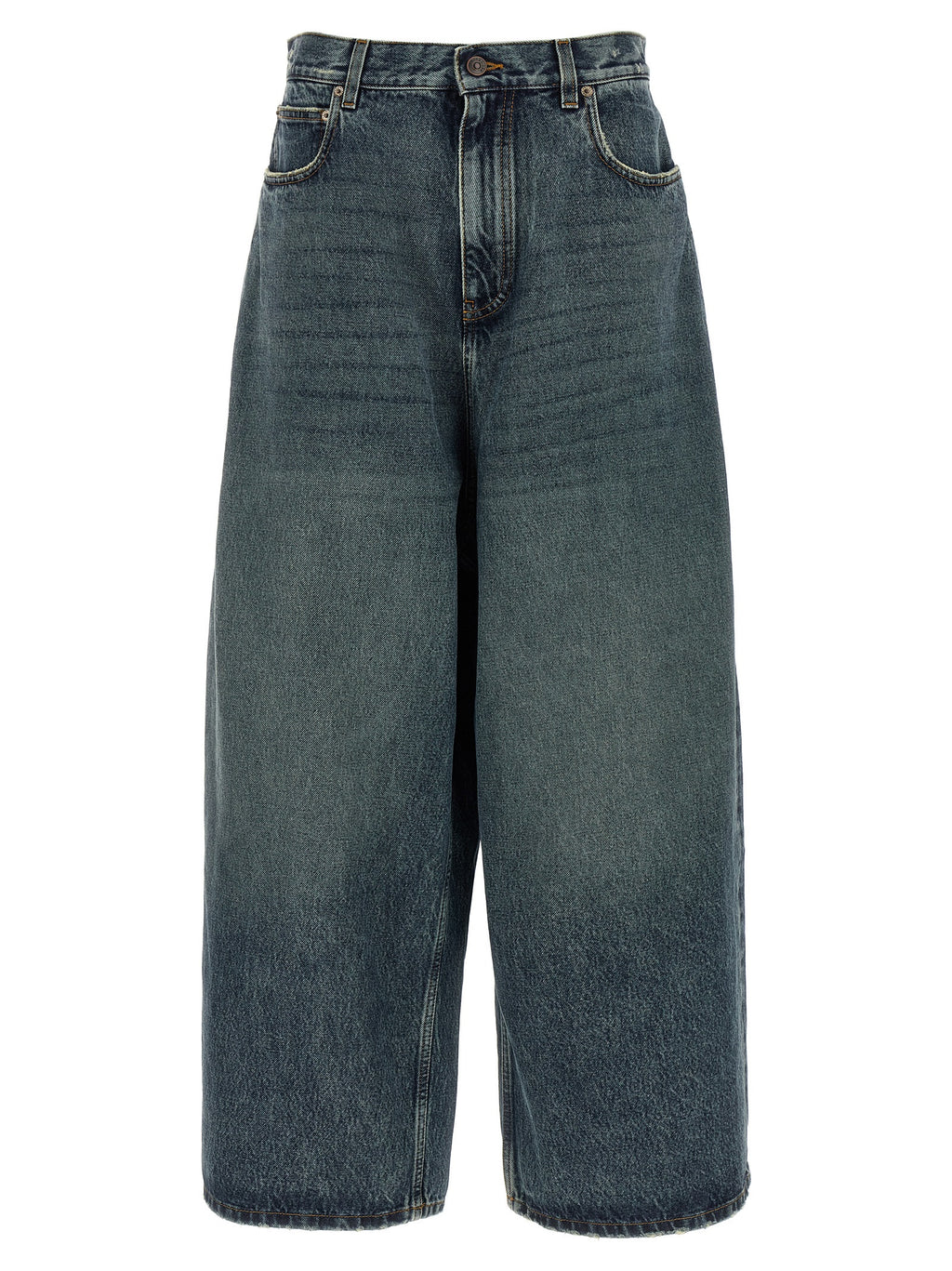 Blue Cotton Relaxed Fit Jeans