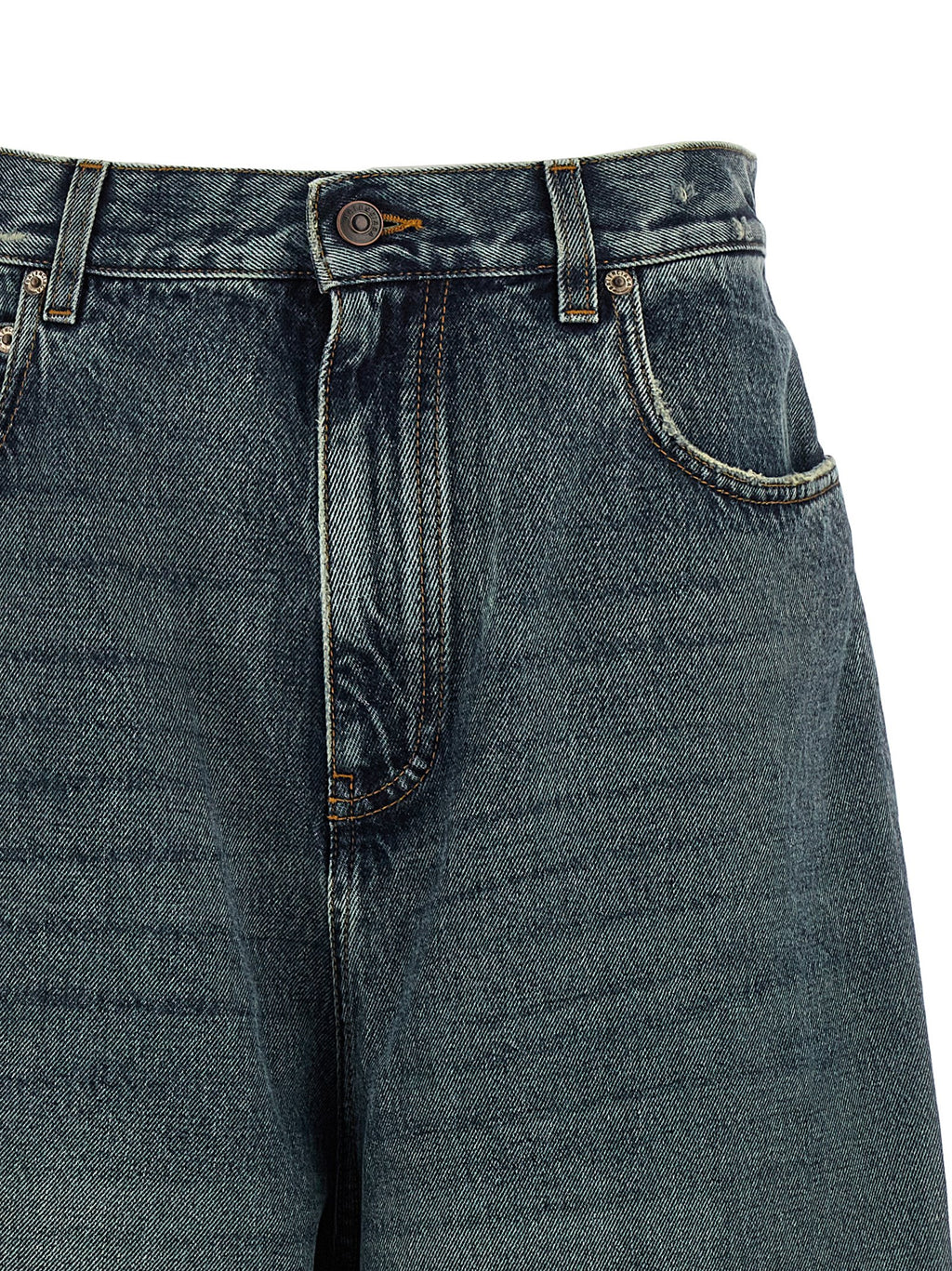 Blue Cotton Relaxed Fit Jeans