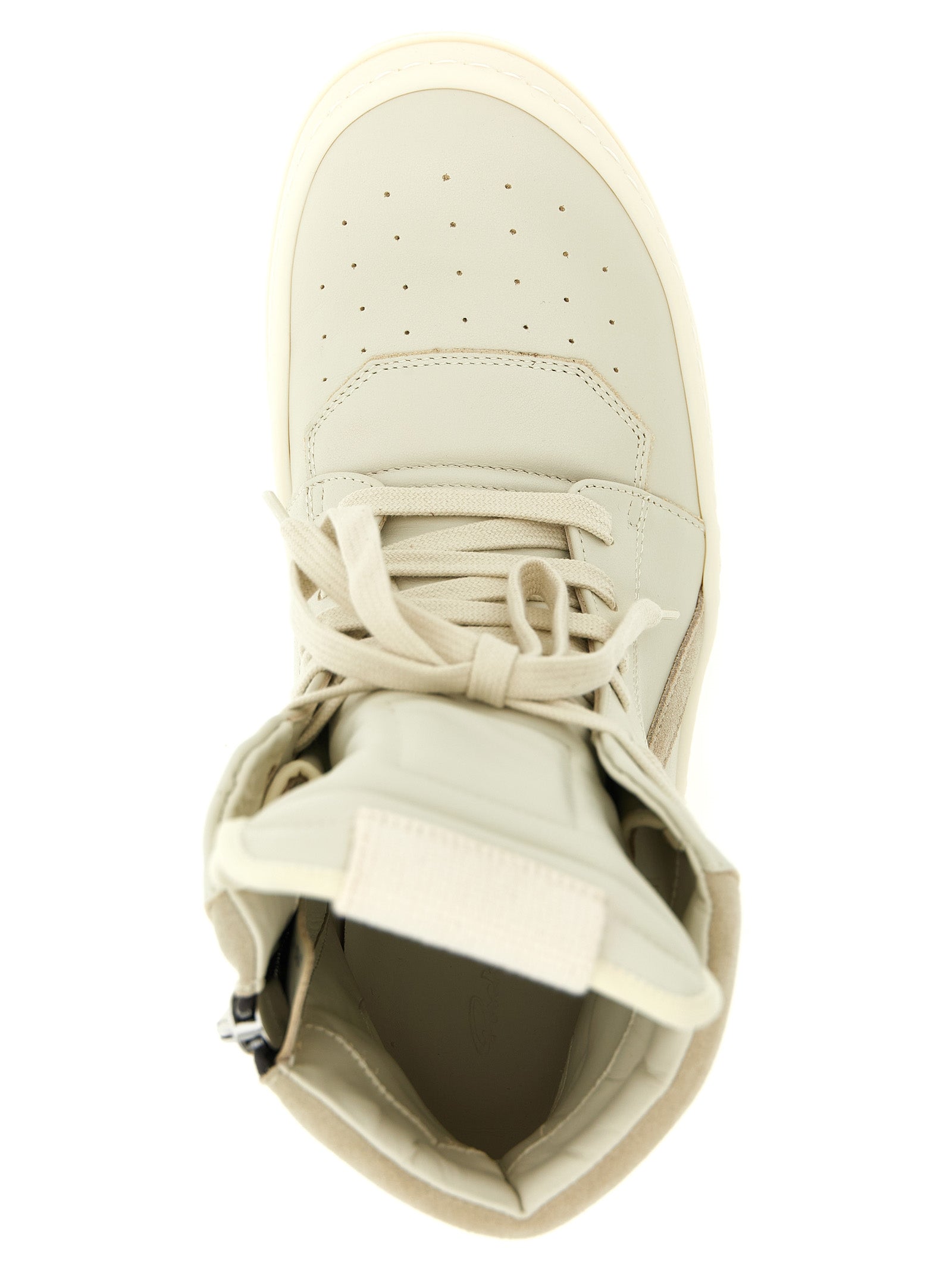 Beige Cowhide Athletic Sneakers