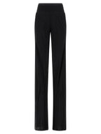 Black Silk Flared Pants
