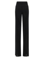 Black Silk Flared Pants