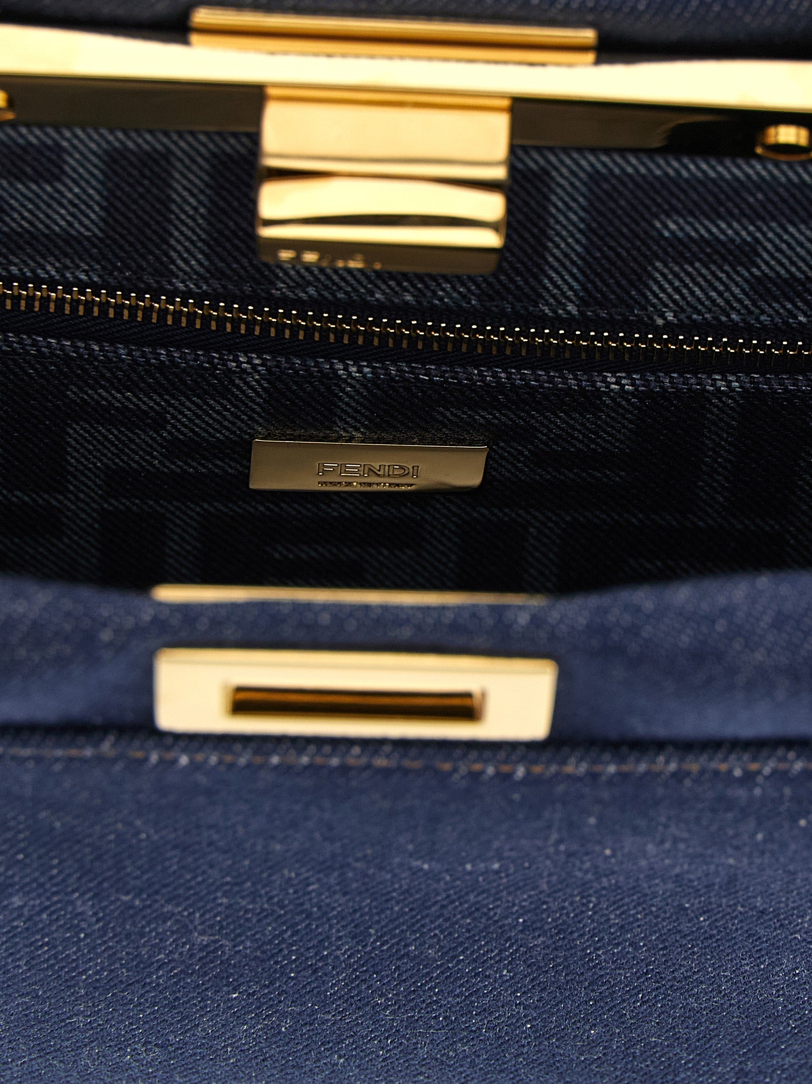 Blue Cotton Handbag