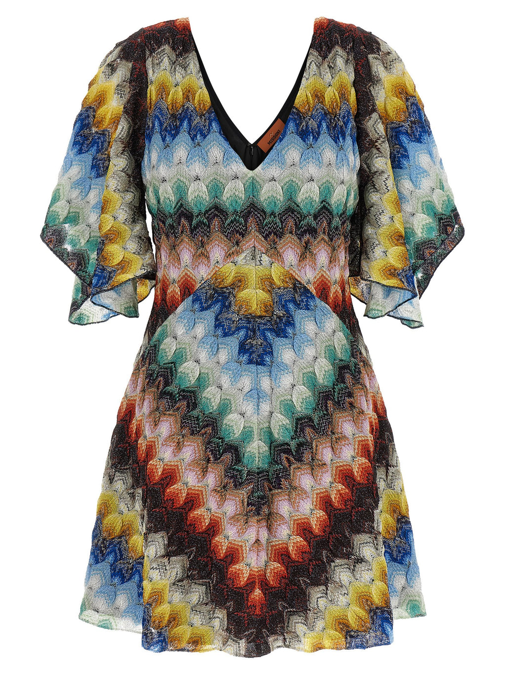 Multicolor Viscose Short Dress