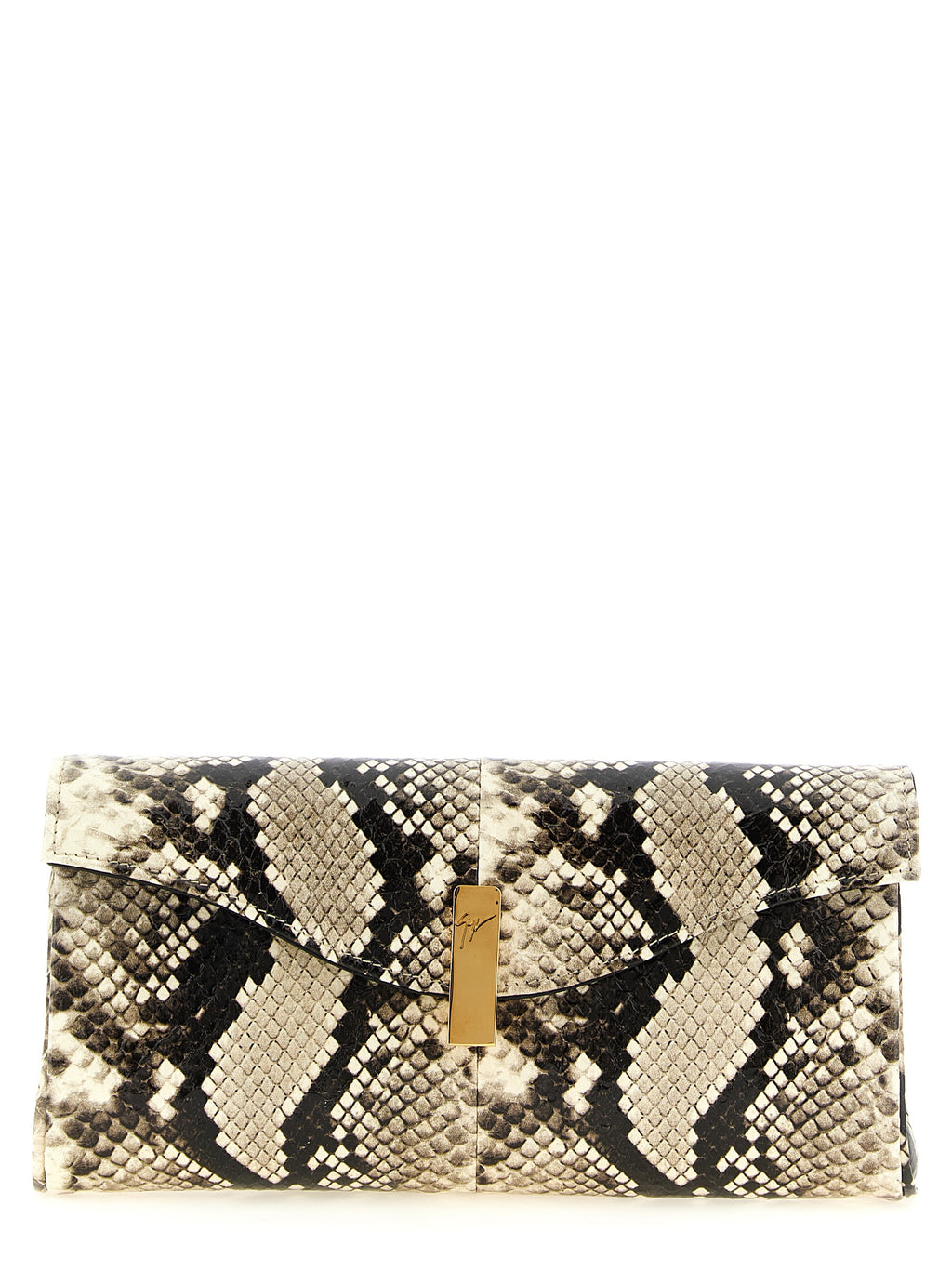 Multicolor Snake Skin  Clutch Bag