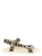 Multicolor Polyester Flat Sandals
