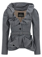 Gray Cotton Blazer