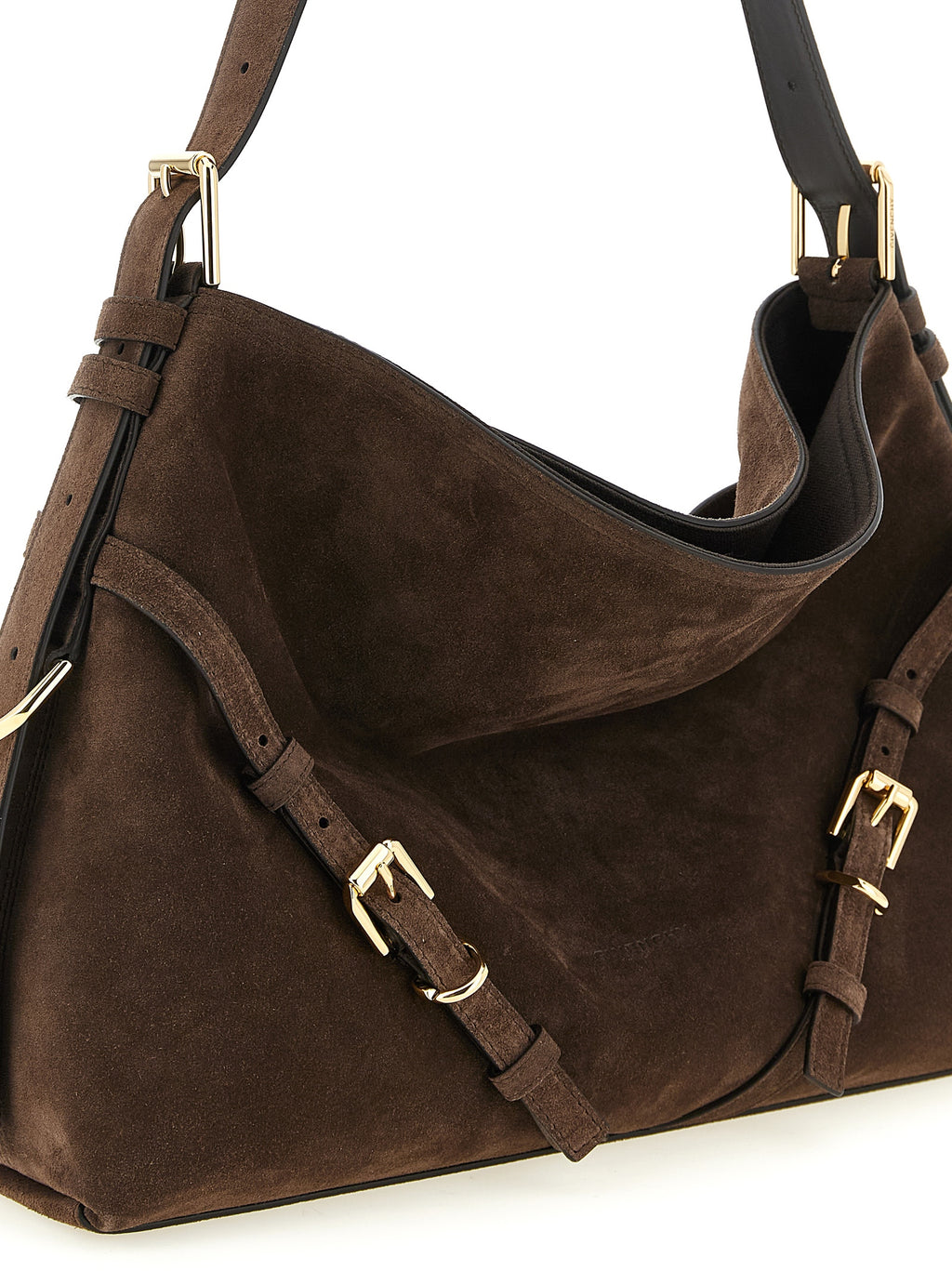 Brown Calfskin Shoulder Bag