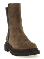 Brown Calfskin Ankle Boots