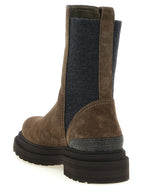 Brown Calfskin Ankle Boots