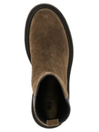 Brown Calfskin Ankle Boots