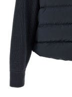Blue Polyester Full-Length Jacket