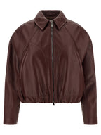 Bordeaux Calfskin Leather Jacket