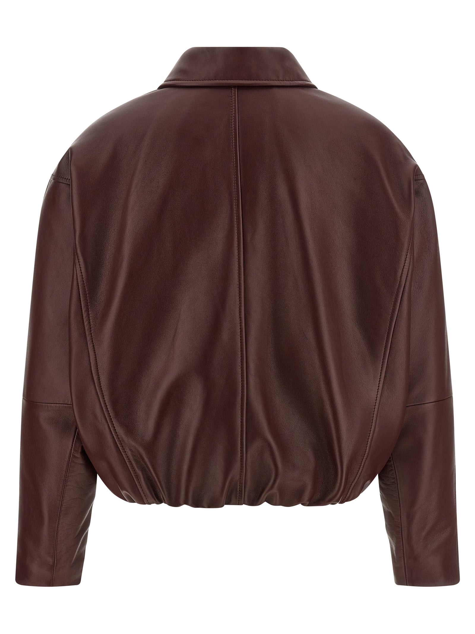 Bordeaux Calfskin Leather Jacket