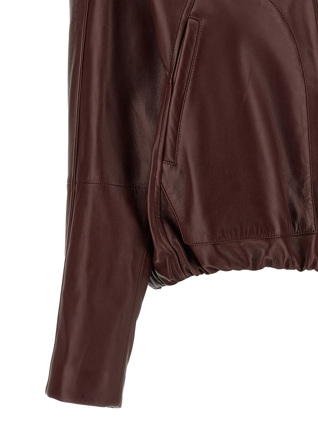 Bordeaux Calfskin Leather Jacket