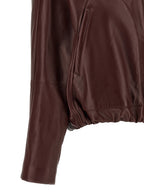 Bordeaux Calfskin Leather Jacket