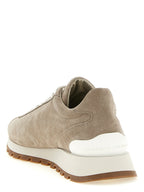 Beige Calfskin Athletic Sneakers