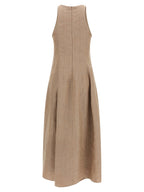 Beige Linen Long Dress