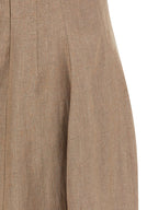 Beige Linen Long Dress