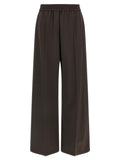 Brown Virgin Wool Casual Pants