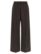 Brown Virgin Wool Casual Pants