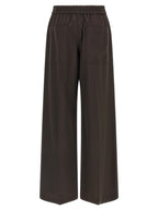 Brown Virgin Wool Casual Pants