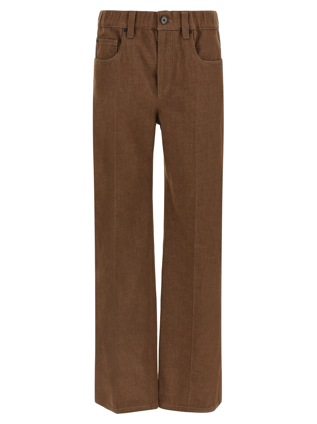Brown Cotton Jeans Denim