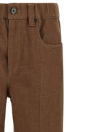Brown Cotton Jeans Denim