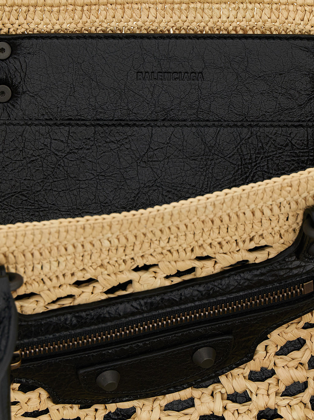 Beige Viscose Shoulder Bag