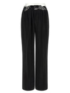 Black Copper Casual Pants