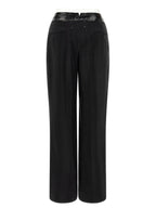 Black Copper Casual Pants