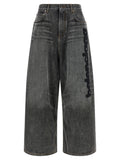 Gray Cotton Relaxed Fit Jeans