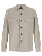 Gray Linen Blouse