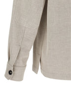 Gray Linen Blouse