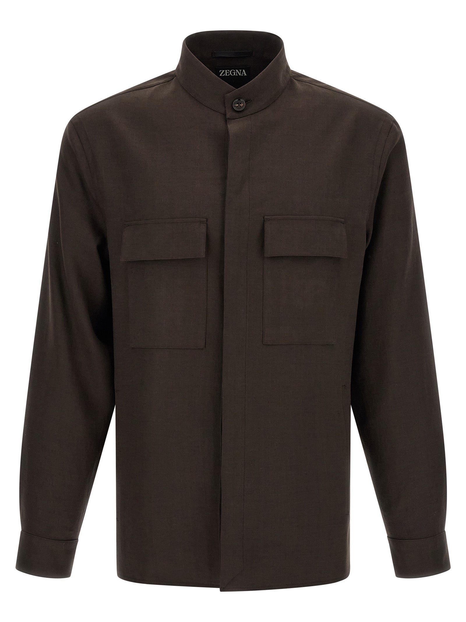 Brown Linen Blouse