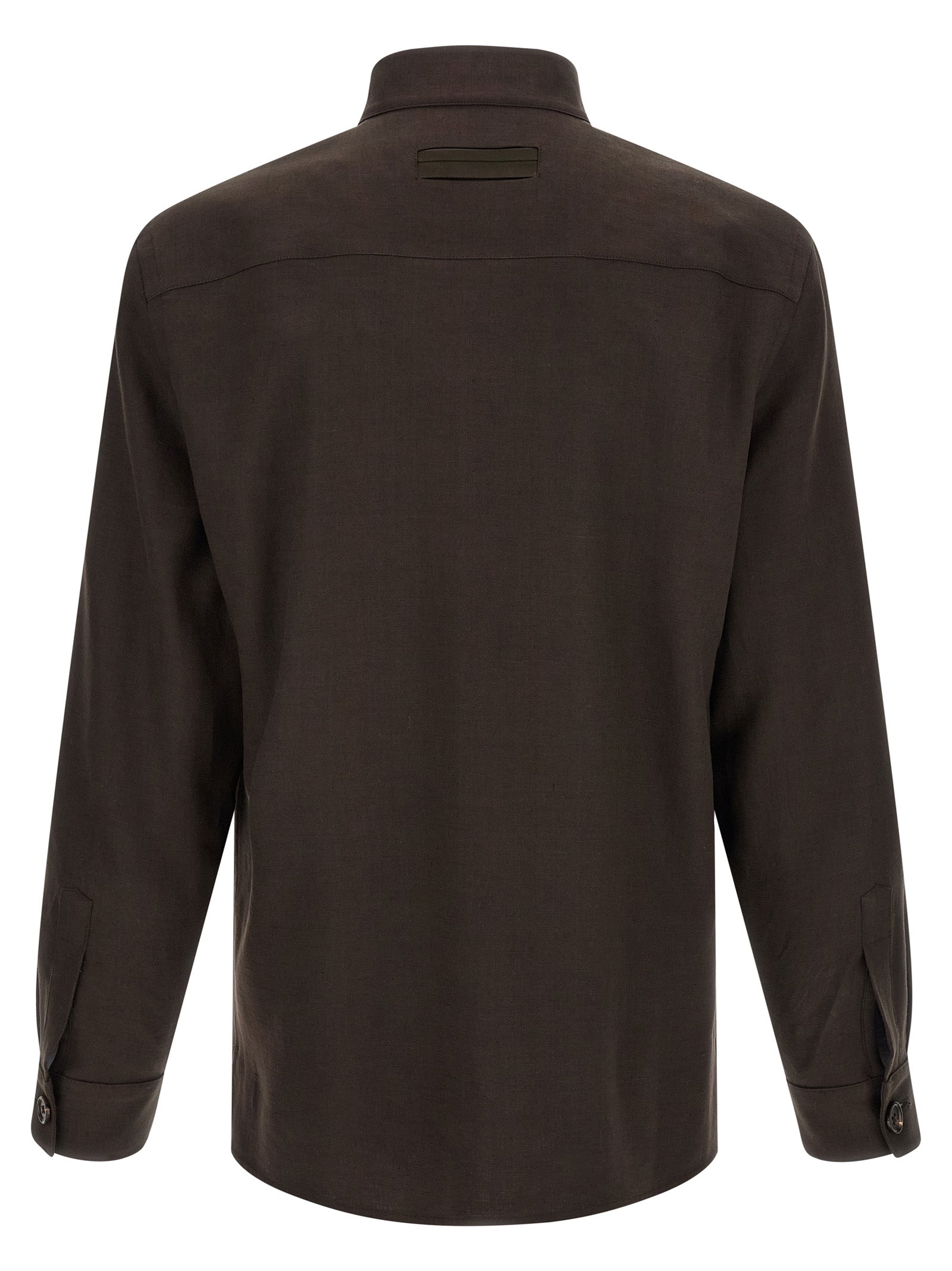 Brown Linen Blouse