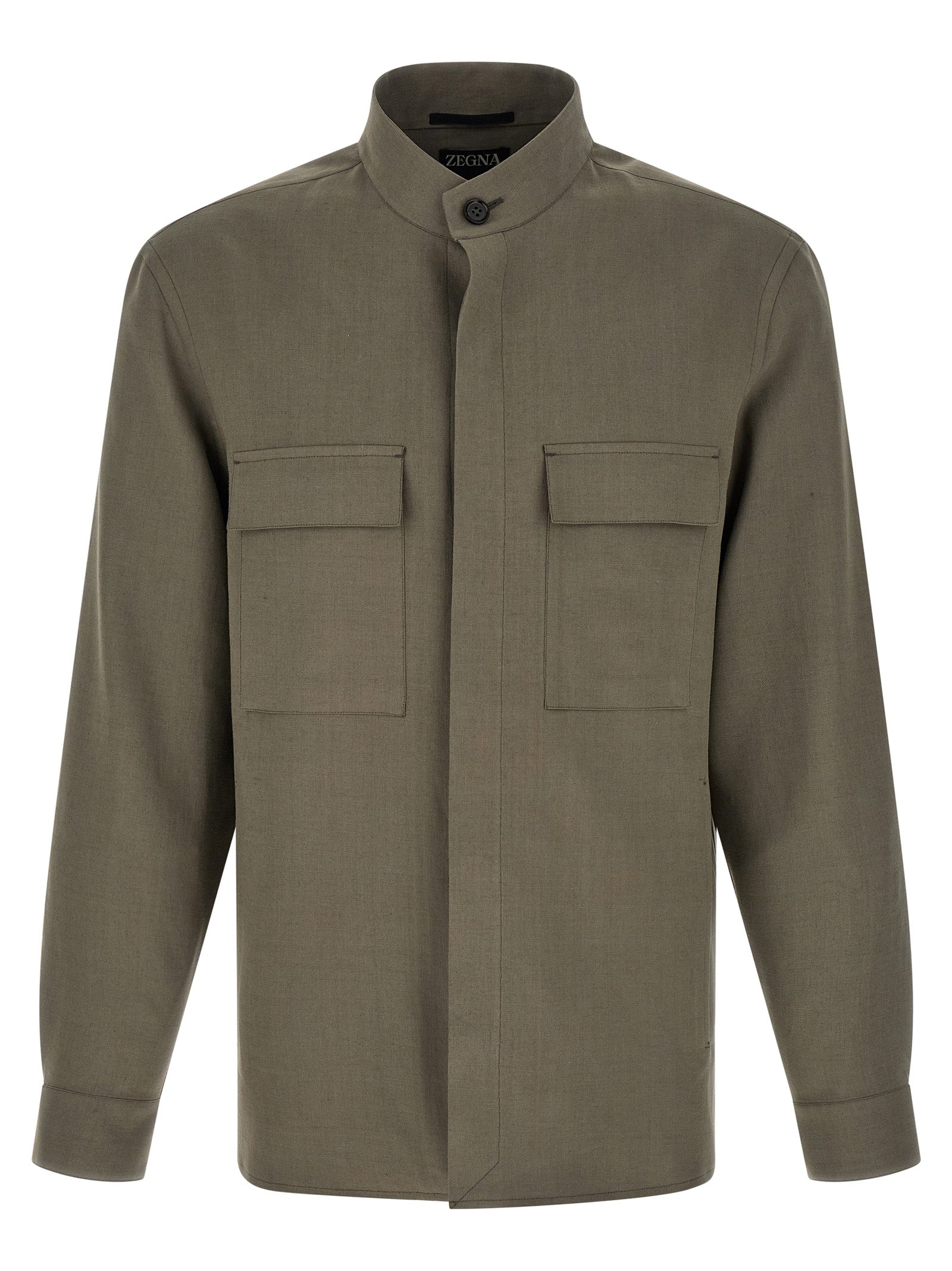 Gray Linen Blouse