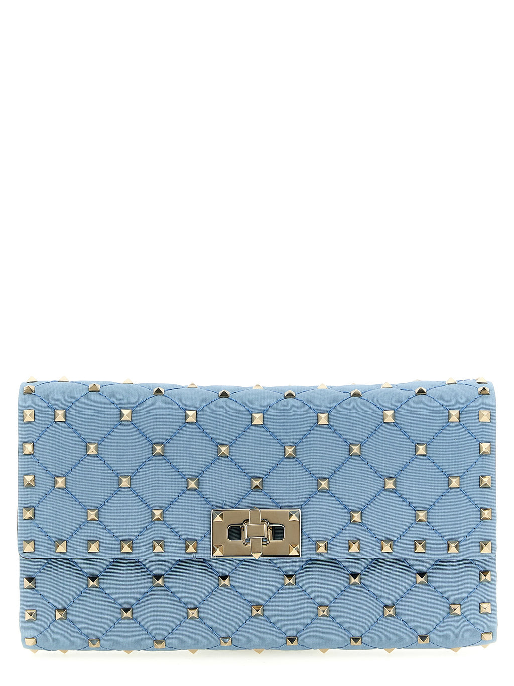 Blue Viscose Crossbody Bag