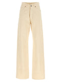 Beige Cotton Jeans Denim