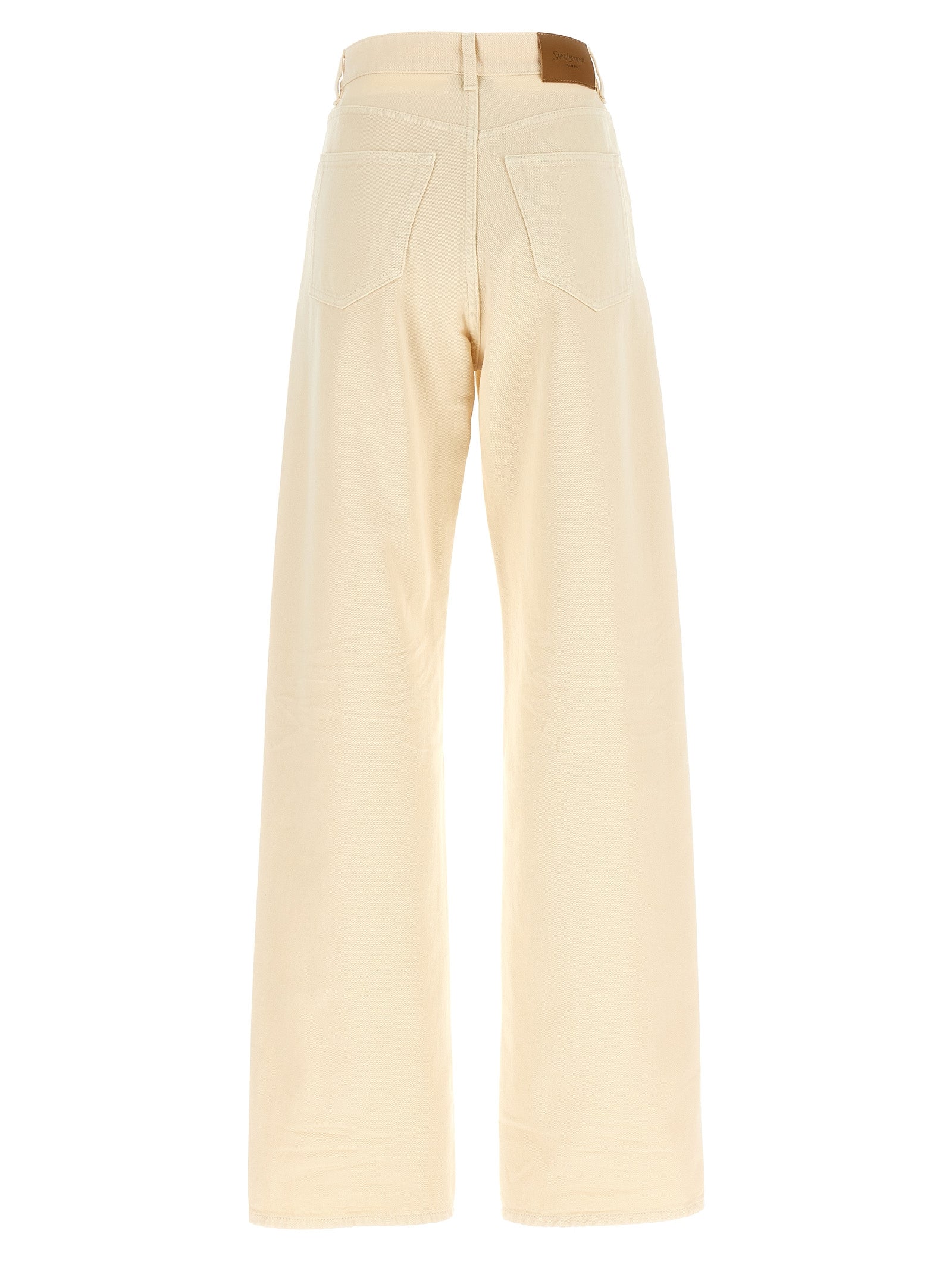 Beige Cotton Jeans Denim